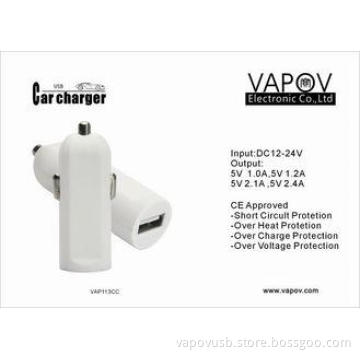 Single USB Car Charger 2.1A  For Sony  / Nintendo Game Play